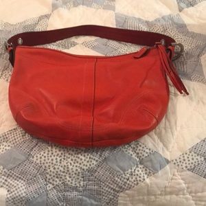 Coach orange hand bag